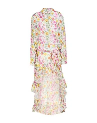 Anjuna Woman Maxi Dress White Size L Cotton, Silk In Multi