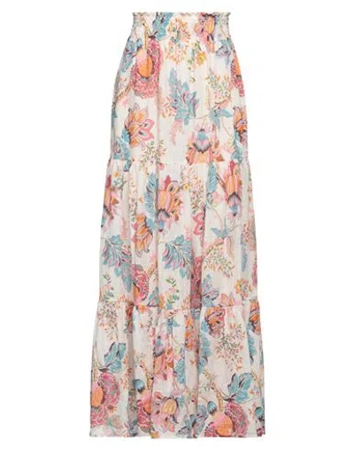 Anjuna Woman Maxi Skirt White Size M Linen