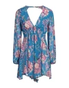 Anjuna Woman Mini Dress Blue Size M Viscose