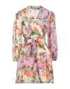 Anjuna Woman Mini Dress Lilac Size L Cotton, Silk In Purple