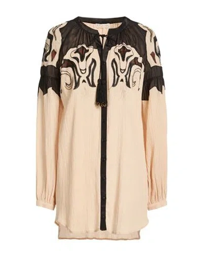 Anjuna Woman Shirt Beige Size M Cotton In Neutral