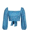 Anjuna Woman Top Blue Size L Cotton In Blue
