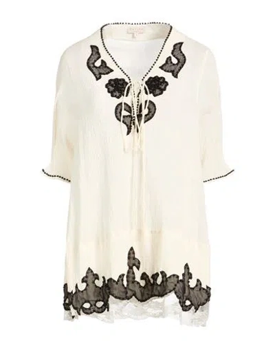 Anjuna Woman Top Off White Size Xs Cotton In Multi