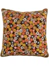 Anke Drechsel Floral-embroidered Velvet Cushion In Brown