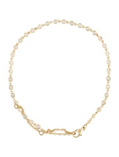 Pre-owned Anklet 14k 1.05ctw Lab-grown Diamond  In Multi