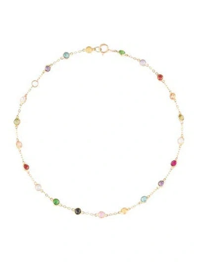 Pre-owned Anklet 14k Cubic Zirconia  In Multi
