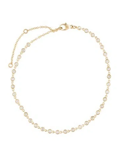 Pre-owned Anklet 14k Lab-grown Diamond  In Multi