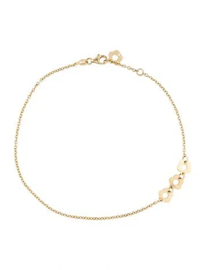 Pre-owned Anklet 14k Open Flower  In Multi
