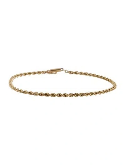 Pre-owned Anklet 14k Rope Chain  In Multi