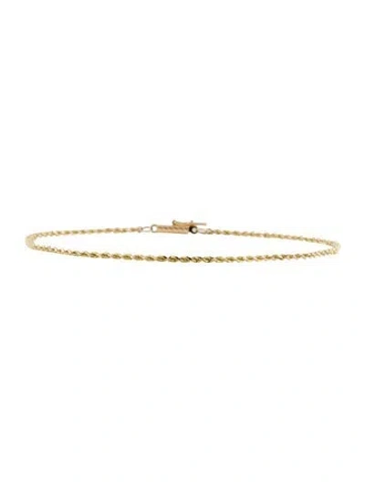 Pre-owned Anklet 14k Rope Chain  In Multi