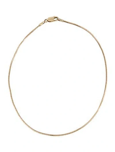 Pre-owned Anklet 14k Snake Chain  In Multi