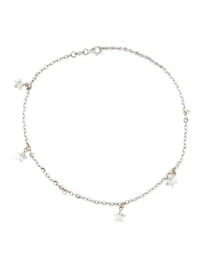 Pre-owned Anklet 18k Star Charm  In Multi