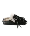 Ann Demeulemeester Olai Soft Fringe Mules In Black
