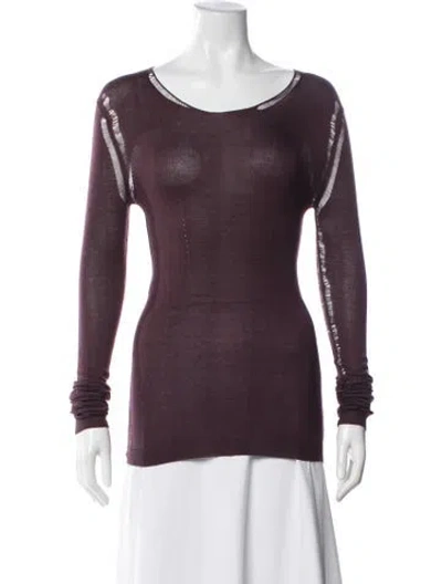 Pre-owned Ann Demeulemeester 2010's Crew Neck Sweater In Purple