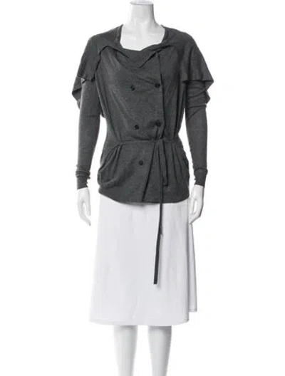 Pre-owned Ann Demeulemeester 2010's Open Front Sweater In Grey