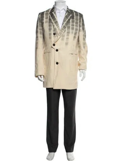 Pre-owned Ann Demeulemeester 2012 Patterned Jacket In Neutrals