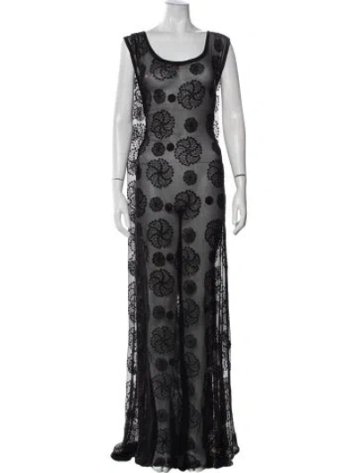 Pre-owned Ann Demeulemeester 2015 Long Dress In Black