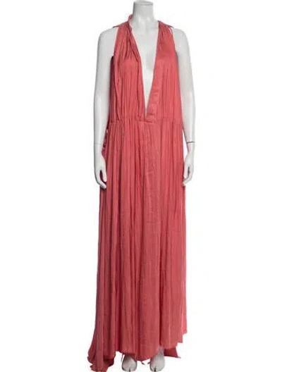 Pre-owned Ann Demeulemeester 2019 Long Dress In Pink