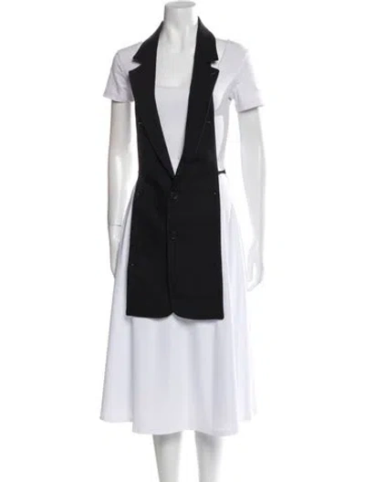 Pre-owned Ann Demeulemeester 2019 Virgin Wool Vest In Black