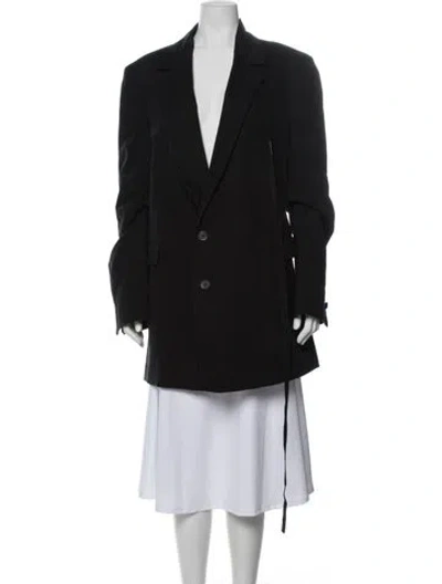 Pre-owned Ann Demeulemeester 2023 Coat In Black