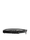 Ann Demeulemeester Monna 35cm Belt With Double Rings In Black  