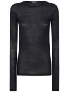 Ann Demeulemeester Women Fiene Slim Fit Long Sleeves T-shirt Viscose In Black