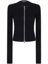 Ann Demeulemeester Terna Short Zipper Cardigan In Black  