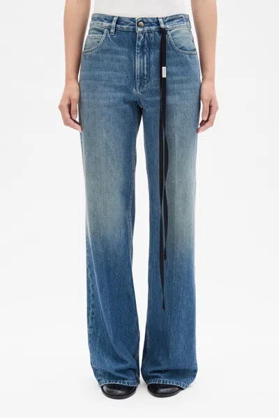 Ann Demeulemeester 5-pockets Straight Leg Trousers In Blue