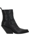 Ann Demeulemeester 75mm Calf Leather Boots In Black