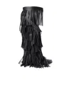 Ann Demeulemeester Aala Soft Fringe Boots In Black