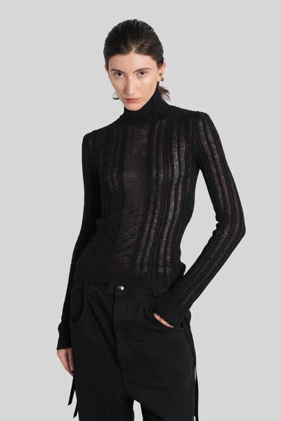 Ann Demeulemeester Aamu Knitwear In Black Cotton