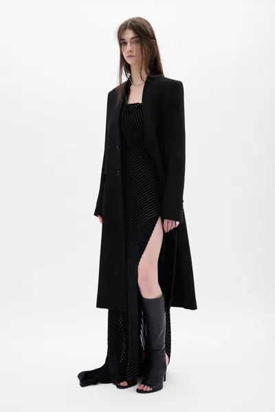 Ann Demeulemeester Aaricia Long Bias Slip Dress In Black