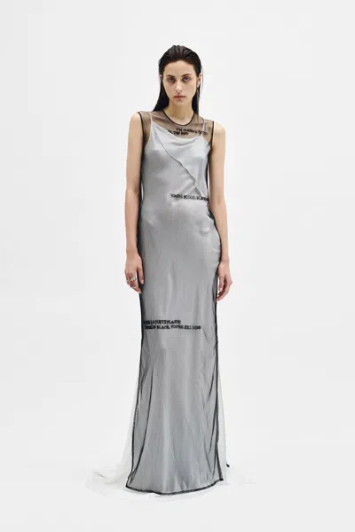 Ann Demeulemeester Aaricia Long Bias Slip Dress In Multicolor
