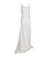 Ann Demeulemeester Aaricia Long Bias Slip Dress In White