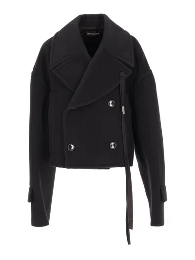 ANN DEMEULEMEESTER ABRIGO CORTO - NEGRO