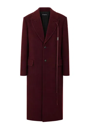 Ann Demeulemeester Abrigo Midi - Rojo