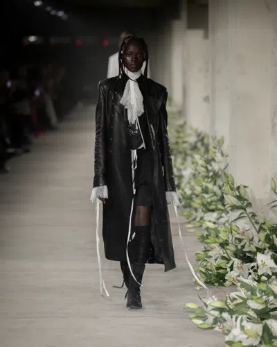Ann Demeulemeester Adelita Double-breasted Trench Coat In Multicolor