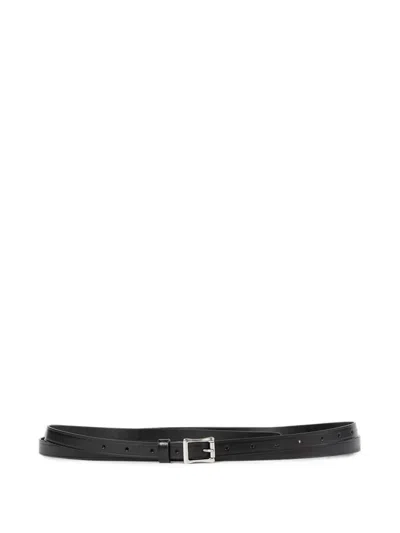 Ann Demeulemeester Adonica Calf Leather Belt In Black
