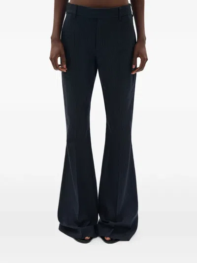 Ann Demeulemeester Adri Pinstripe Trousers In Blue