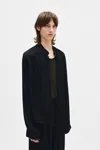 Ann Demeulemeester Adrik Stand Collar Open Front Blouse In Multicolor