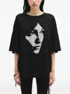 Ann Demeulemeester Aga Sunset Bleeding T-shirt In Black