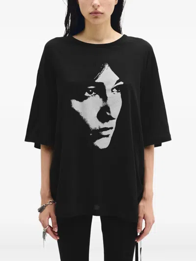 Ann Demeulemeester Aga Sunset Bleeding T-shirt In Black