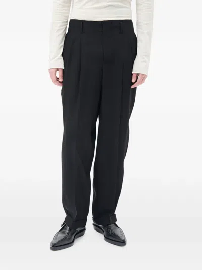 Ann Demeulemeester Agdar Pleated Tapered Trousers In Multi