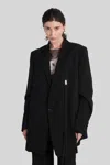 Ann Demeulemeester Agnes Blazer In Black Viscose In Black