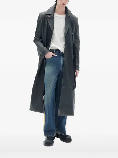 Ann Demeulemeester Ailo Belted Coat In Gray