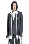 Ann Demeulemeester Aksel Tailored Blazr In Pistriped Visocse In Multi