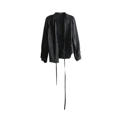 Pre-owned Ann Demeulemeester Alba Asymmetric Wrap Shirt 'black' | Women's Size 38