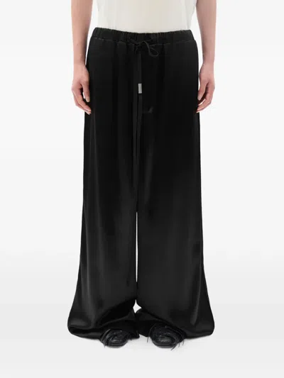 Ann Demeulemeester Albertus Drawstring Relaxed Trousers In Black