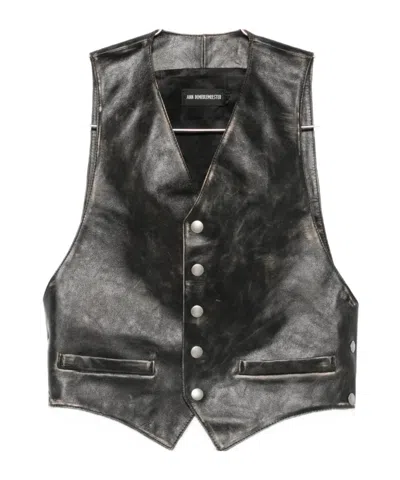 Ann Demeulemeester Albien Classic Waistcoat In Blue