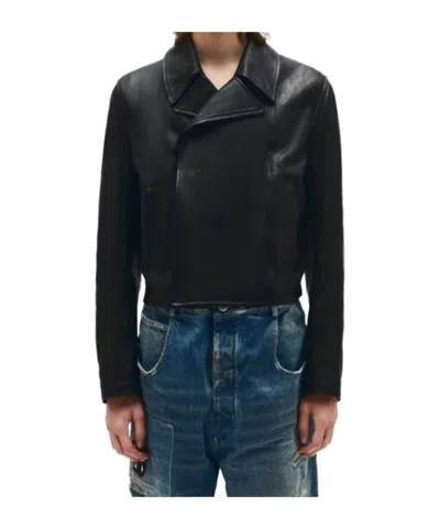 Ann Demeulemeester Albin Zip-up Leather Jacket In Black